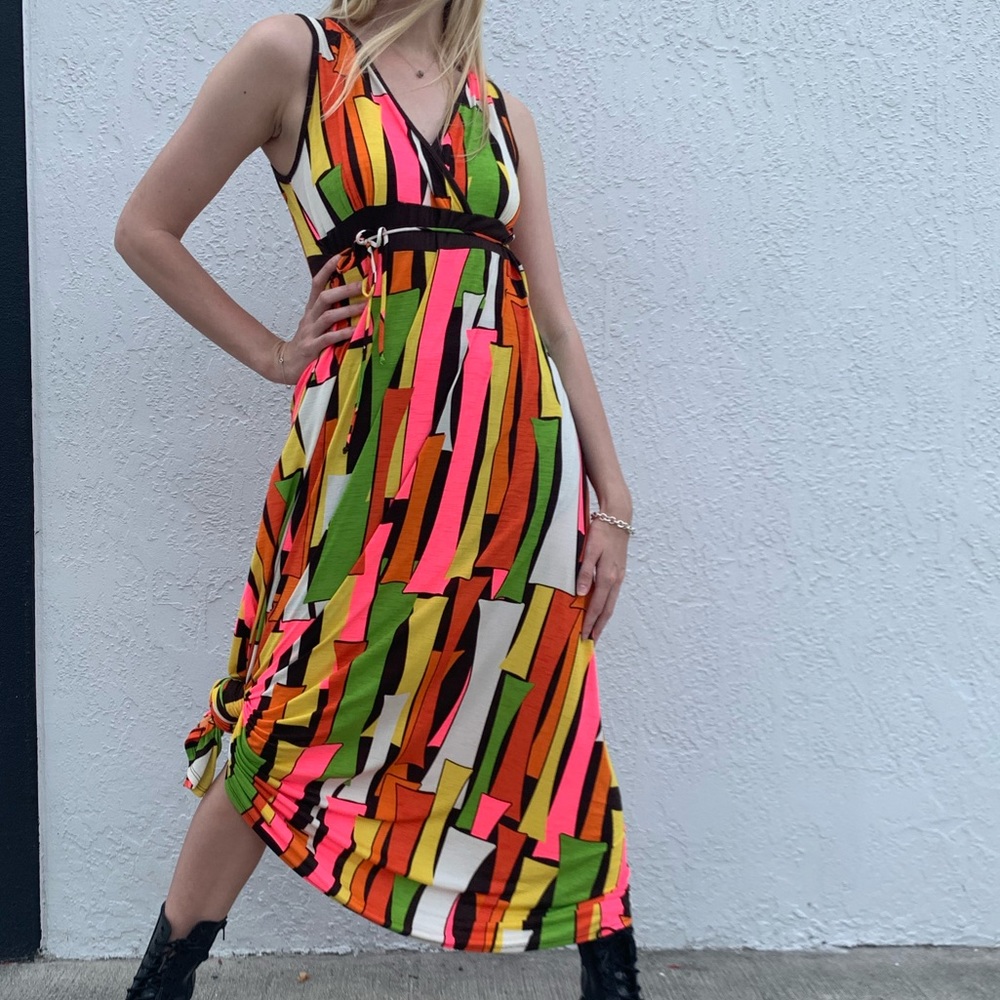Vintage Y2K Maxi Dress  Q-T by Andres Retro Maxi Dress